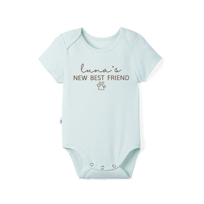 Custom Pup New Best Friend Bamboo Onesie Bodysuit