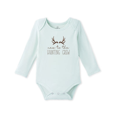 New To The Hunting Crew Embroidered Bamboo Bodysuit