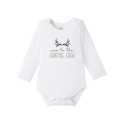 New To The Hunting Crew Embroidered Bamboo Bodysuit