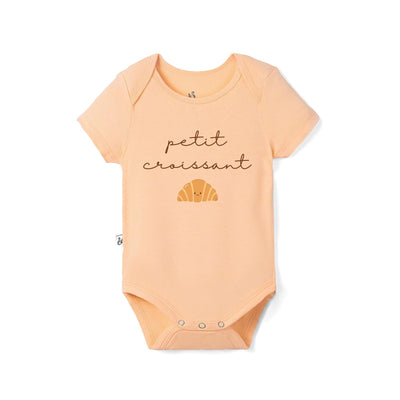 Petite Croissant French Baby Bamboo Onesie