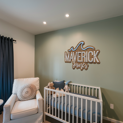 Baby Nursery Wooden Signs with name, custom name baby signs