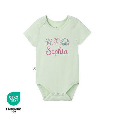 Custom Sea Creatures Embroidered Bamboo Baby Bodysuit