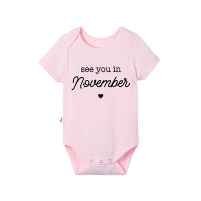 'See You in November' Bamboo Baby Bodysuit