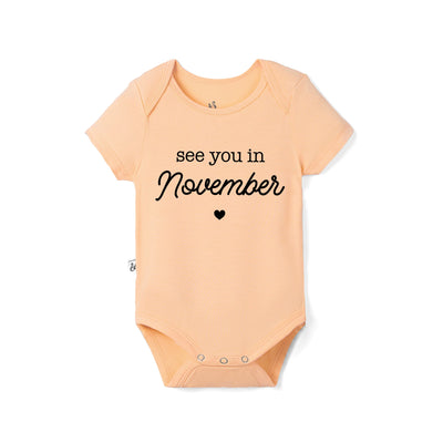'See You in November' Bamboo Baby Bodysuit