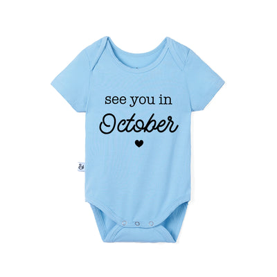 'See You in October' Bamboo Baby Bodysuit