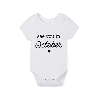 'See You in October' Bamboo Baby Bodysuit