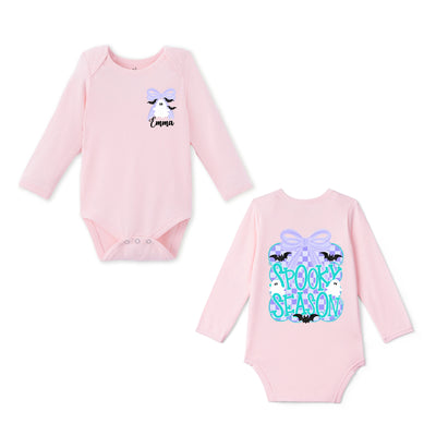 Custom Spooky Season Bamboo Baby Bodysuit