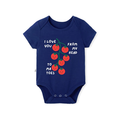 I love you from my head to ma toes Baby Bamboo Onesie
