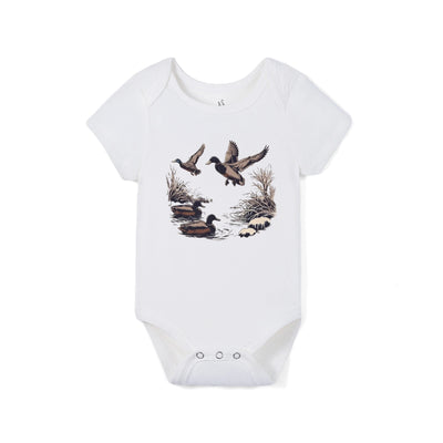 Vintage Mallard Duck Bamboo Onesie