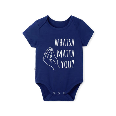 Whatsa matta with you Italian Funny Baby Bamboo Onesie